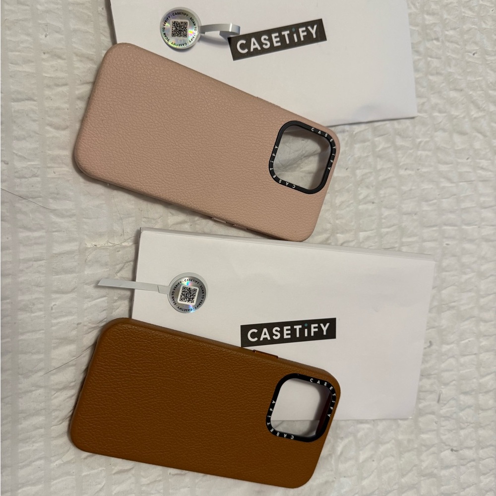 2 Casetify Pebbled iPhone 13 Pro cases